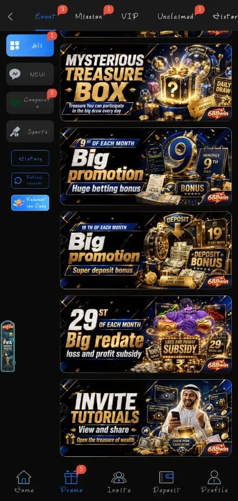 A6Win Game Promotional Offers