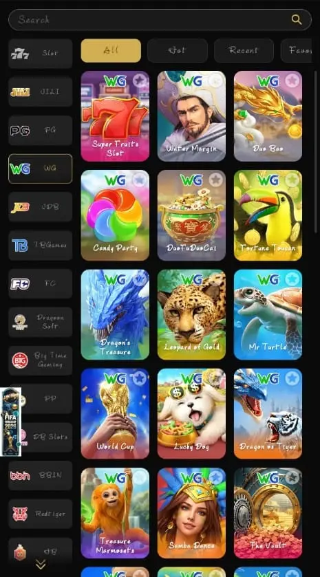 Type of Game in UK999