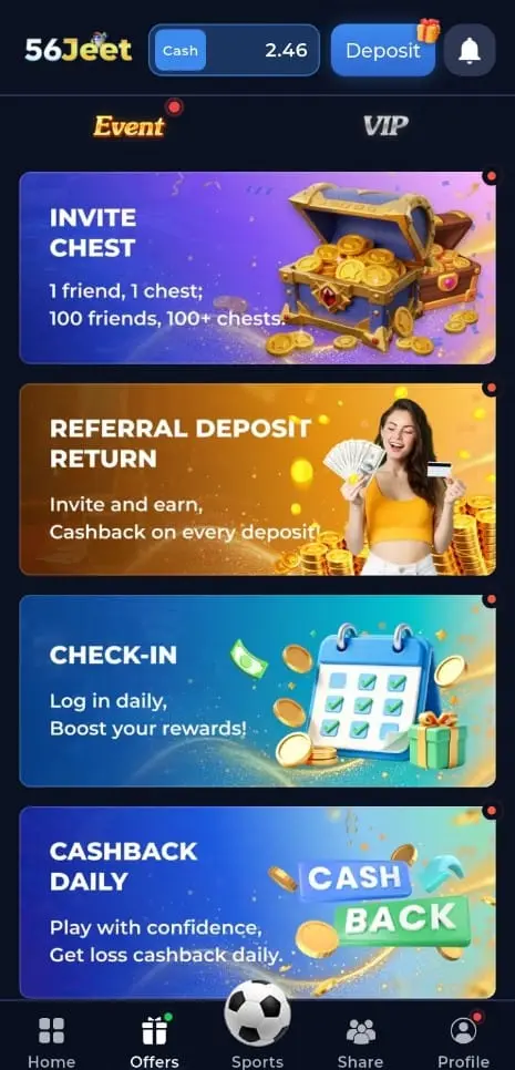 56Jeet Game Promotional Offers